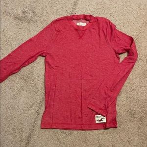 Hollister Men’s Red Long Sleeve Shirt